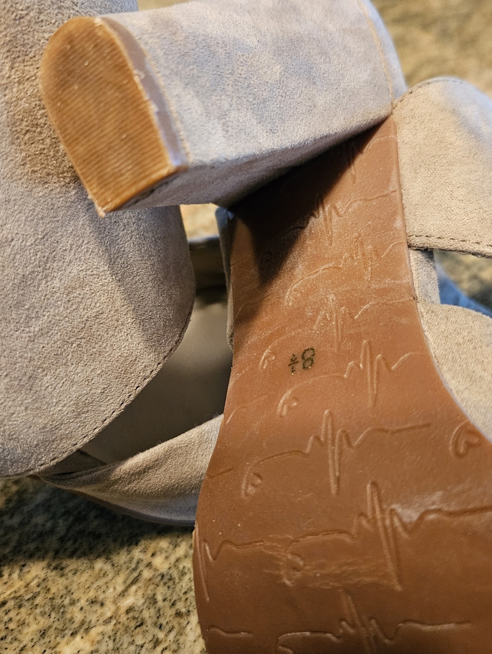 Brand New BC Pointed Ankle-Strap Suede Heels in Taupe 8.5 - Picture 8 of 11